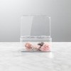 mDesign Plastic Cosmetic Vanity Storage Organizer Box, Hinge Lid, 4 Pack, Clear, USA Made - 3 of 4