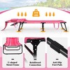 Tangkula Beach Chaise Lounge Chair w/ 5-Position Adjustable Backrest & Face Hole Pillows Pink - 2 of 4