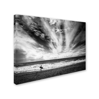 Lorenzo Grifantini 'The Loneliness Of A Surfer' Canvas Art