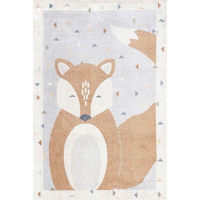 Nuloom Talia Graphic 3x5 Machine Washable Accent Indoor Area Rug for Living Room Bedroom Dining Room Nursery Entryway, Beige/Orange