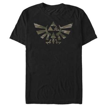 Men's Nintendo Legend of Zelda Triforce Camouflage Print T-Shirt
