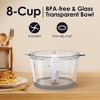 Pood Processor CP6001 2ML, Small Food Processor for Vegetables, Meat, Fruits, Nuts, 2 Speed Mini Food Chopper With Sharp Blades, Silver - 2 of 4