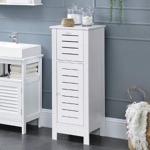 Evideco French Home Goods Bathroom Linen Storage Floor Cabinet - 1 of 4