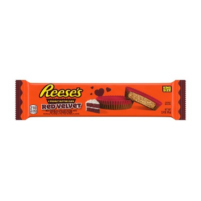 Reese's Valentine's Day Peanut Butter Red Velvet Candy King Size - 2.8oz