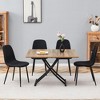 GDFStudio Jackie Modern Adjustable 5 Piece Dining Set with Lift Table and Upholstered Chairs - 2 of 4