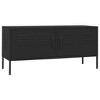 vidaXL TV Stand Black 41.3 in.x13.8 in.x19.7 in. Steel - 2 of 4