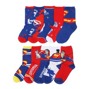 Superman Superman And Krypto Youth 10-Pack Casual Crew Socks - 1 of 4