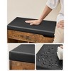 VASAGLE Shoe Rack Bench, Storage Bench with Cushion, Shoe Bench with Padded Seat, 3 Compartments, Hidden Storage, Shelves,Rustic Brown and Black - 4 of 4