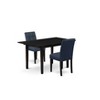 East West Furniture 3-Piece Dining Room Table Set- 2 Wooden Chairs with Wooden Seat and Slatted Chair Back - Butterfly Leaf Rectangular Table - Oak - 2 of 4