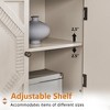 Lyngins 4-Door Modern Farmhouse Sideboard Cabinet, Classic Buffet Cabinet with Storage, Symmetrical Geometric Coffee Bar Cabinet/Storage Cabinet - 3 of 4