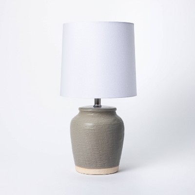 Medium Ceramic Accent Lamp (Includes LED Light Bulb) Gray - Threshold™
