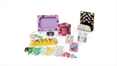 LEGO DOTS Designer Toolkit - Patterns 41961, 10 in 1 Toy Craft Set for Kids  with Patches, Photo Frame, Pencil Holder, Storage Tray, Creative Activity 