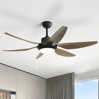 Sofucor 54" Ceiling Fans w/ Lights & Remote 6 ABS Blades Reversible DC Motor and Dimmable LED Light Modern Ceiling Fan for Bedrooms Living Room Patio