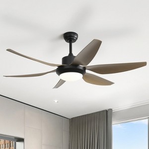 Sofucor 54" Ceiling Fans w/ Lights & Remote 6 ABS Blades Reversible DC Motor and Dimmable LED Light Modern Ceiling Fan for Bedrooms Living Room Patio - 1 of 4