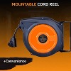 SuperHandy Mountable Retractable Extension Cord Reel - 12AWG x 65' Ft, 3 Grounded Outlets, Max 15A - 3 of 4