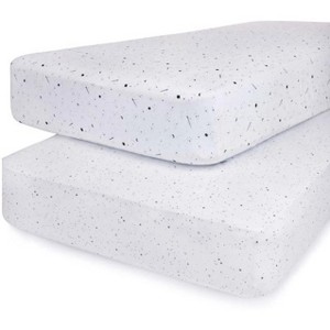 Ely's & Co. Baby Fitted Crib Sheet 100%  Combed Jersey Cotton 2 Packs Gender Neutral - 1 of 4