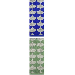 REGALWOVEN 2 Pack Geometric Pattern Cotton Hand Towels for Bathroom, Kitchen, Home Decor 13" x 29" - 1 of 4