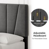 Garvee King Size Bed Frame with 4 Storage Drawers and Headboard, Upholstered Platform Bed Frame with Wooden Slats Support, No Box Spring Needed, Gray - 4 of 4