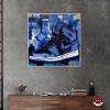 Notoriart Blue Brush Sneakers Wall Art Framed - 2 of 4