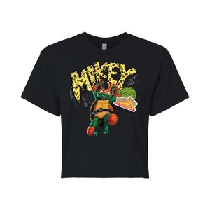 Women's - Teenage Mutant Ninja Turtles - Michelangelo AKA Mikey Cropped Graphic T-Shirt - 1 of 4