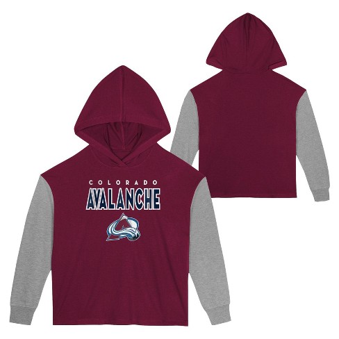 Nhl Colorado Avalanche Men's Hooded Sweatshirt With Lace : Target
