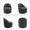 Modern Barrel Swivel Chairs with Concealed Storage, Round Upholstered Accent Chairs - 4 of 4