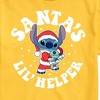 Men's - Lilo and Stitch - Santas Lil Helper Christmas Short Sleeve Graphic T-Shirt - 2 of 4