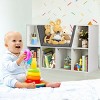Infans 6 Cubby Kid Storage Cabinet Bookcase Multi-Purpose Shelf Cushioned Reading Nook - 3 of 4