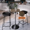 LeisureMod Verve 24" Sqaure Bar Height Dining Table - Modern MDF Top with Black Pedestal Base Counter Height Table for Kitchen, Home, and Pub - 3 of 4