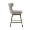 Starlight Canyon Home,Gray Swivel Counter Stool with Solid Wood Frame and Fabric Seat - 3 of 4