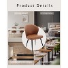 Dining Chair Set of 6,Ergonomic Upholstered Kitchen Chairs with Steel Legs,265lbs Weight Capacity,Easy Clean Leather - 3 of 4