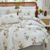 Cozy Comfort Comforter Set -Boho Tufted Shabby Chic Bedding Comforter Set, 100% cotton 3 Pieces Vintage Farmhouse Bed Set - 4 of 4