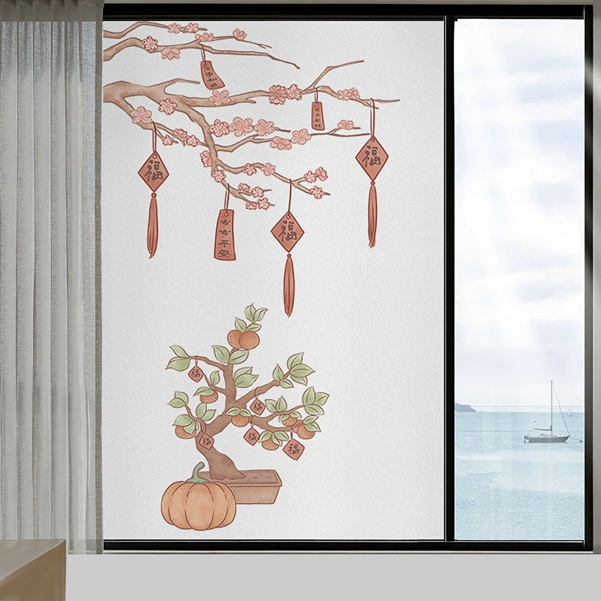 Unique Bargains Window Films Opaque Full Shading Sticker Polyvinyl Chloride Multicolour - thumbnail 2