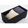 Gulches Black Faux Fur Storage Bench - Velvet-Soft Texture with Safety Hinge & Metal Feet, Dual-Function Seating & Storage for Bedroom/Entryway - 3 of 4