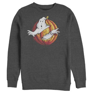 Men's Ghostbusters Halloween Pumpkin Logo Sweatshirt - 1 of 4