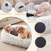 Large Washable Faux Fur Orthopedic Dog Bed for People and Pets, Extra Plush Pillow and Blanket Set, Premium Support for Napping and Doze Off - 2 of 4