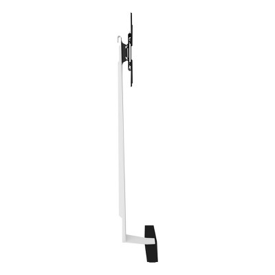 Adjustable Black and White Floor TV Mount for 12" to 80" Screens