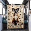 Dog Print Flannel Blanket, All Season Plush Throw for Couch, Bed, Camping, and Travel, Christmas Gift. - 3 of 4