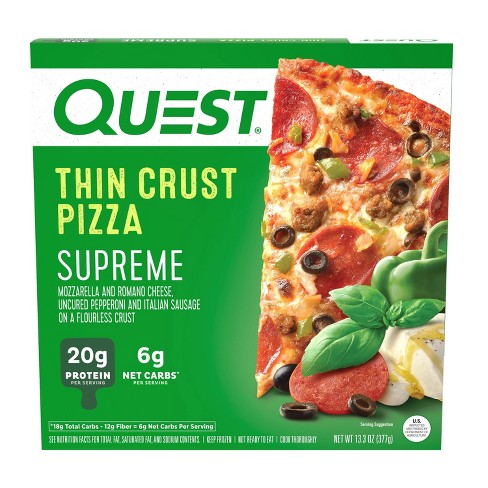Quest Nutrition Supreme Frozen Thin Crust Pizza - 13.3oz - image 1 of 4