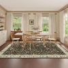 8x10 Brown Modern Foldable Area Rug, Vintage Striped Low Pile Non-Slip Carpet for Living Room & Bedroom, Washable Soft Floor Mat - 3 of 4