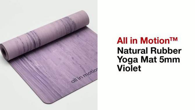 Natural Rubber Yoga Mat 5mm Violet - All In Motion&#8482;, 2 of 8, play video