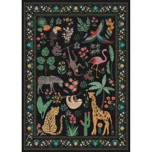 Modern Pastoral Area Rug for Bedroom Various Animal Pattern Ultra Thin Machine Washable Low Pile Non Slip for Living Room Nursery Home Spaces - 1 of 1