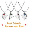 Best Friends Forever and Ever Necklace with Crystal Broken Heart Charm Pendant Set Friendship Necklace - 2 of 4