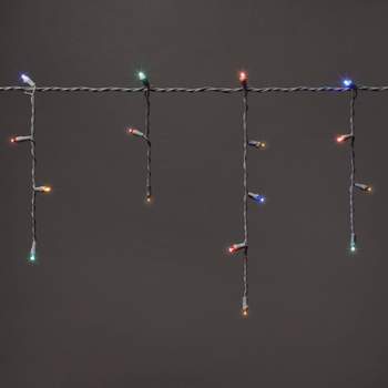 70ct LED Super Bright Mini Christmas Icicle Lights with White Wire - Wondershop™