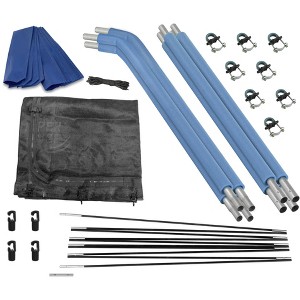 Upper Bounce Trampoline Safety Enclosure Set including Net, Curved Poles, Pole Caps, Pole Foam Sleeves - Fits Round Trampoline Frames - 1 of 4