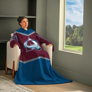 Snuggie Colorado Avalanche  The Original Wearable Blanket with Sleeves & Pockets | Super Soft Fleece | As Seen on TV | Officially Licensed NHL Gear - 1 of 4