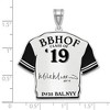 Black Bow Jewelry Sterling Silver Mie Mussina Signature Enamel Jersey Pendant - 2 of 3