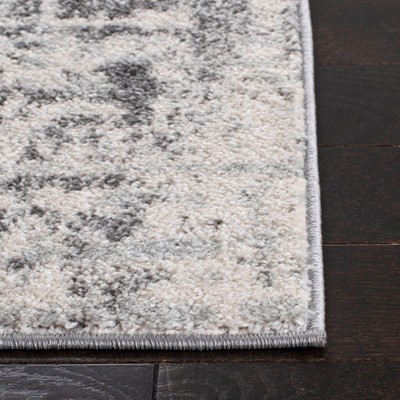 Ivory and Charcoal 8' x 10' Synthetic Area Rug