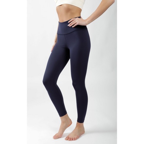 Yogalicious High Rise Squat Proof Criss Cross Ankle Leggings - Dark Navy -  X Large