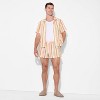 Pride Adult Rainbow Woven Pajama Shorts - Ivory Striped - 3 of 3
